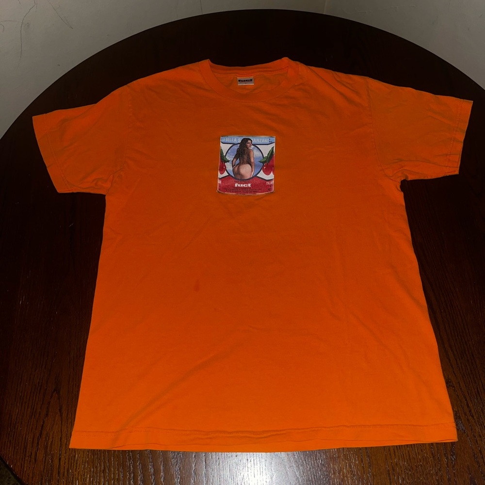 REDUCED (was $70) Orange FUCT shirt ft. Valentina Nappi